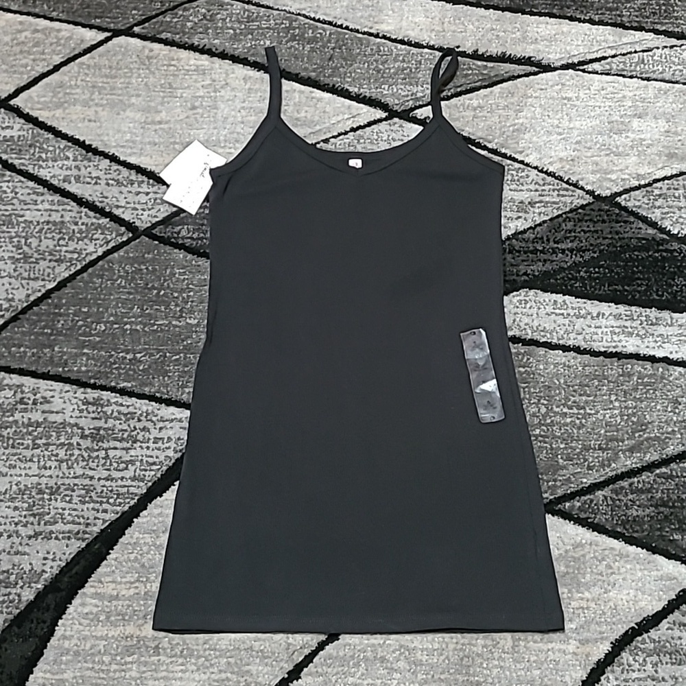 BUCKLE BLACK EXTRA LONG TWO-WAY TANK-TOP PRICE FIRM
